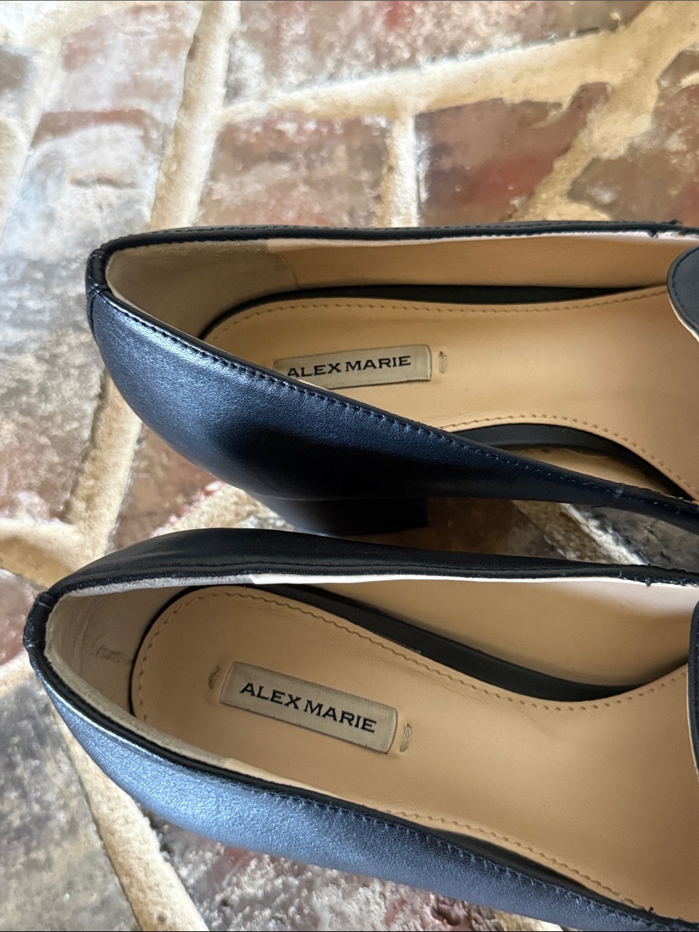 Alex Marie Women's Black Leather Slip-On Loafers - Picture 6 of 7